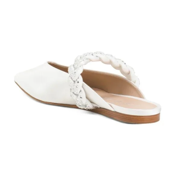 STUART WEITZMAN Made In Spain Royale Pearl Braida Flats - Picture 2 of 3